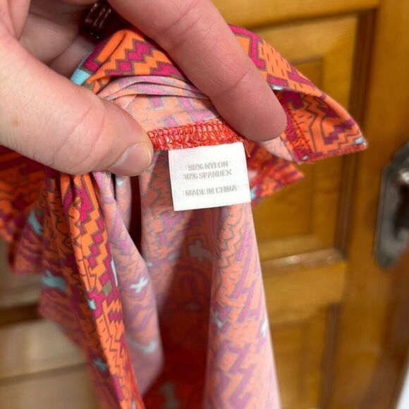 Ellie Kai Coral Pink Blue Aztec Halter Top Women’s US 4 - Picture 3 of 7